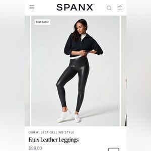 Spanx faux leather leggings. No flaws